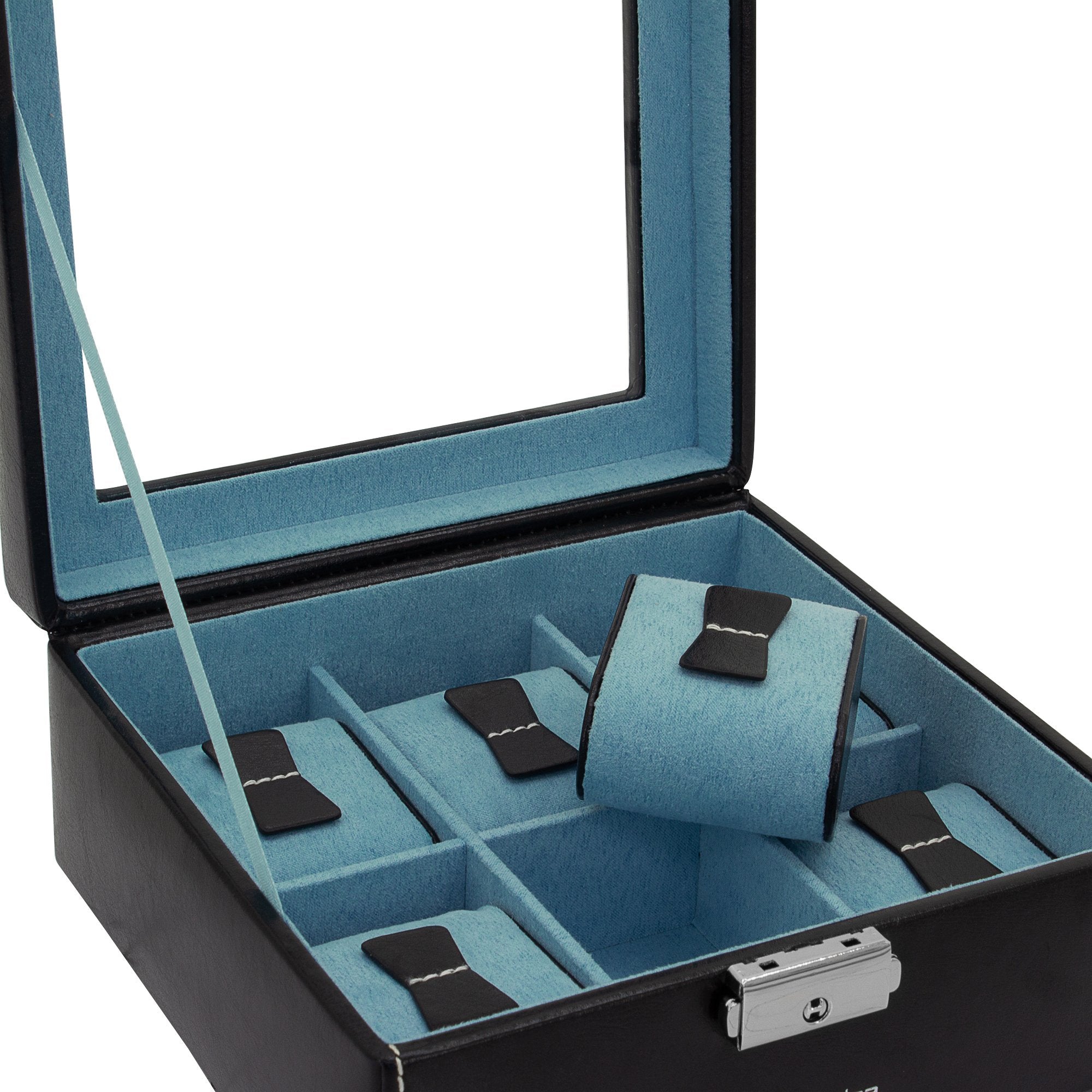 Coffret 6 montres couvercle en verre