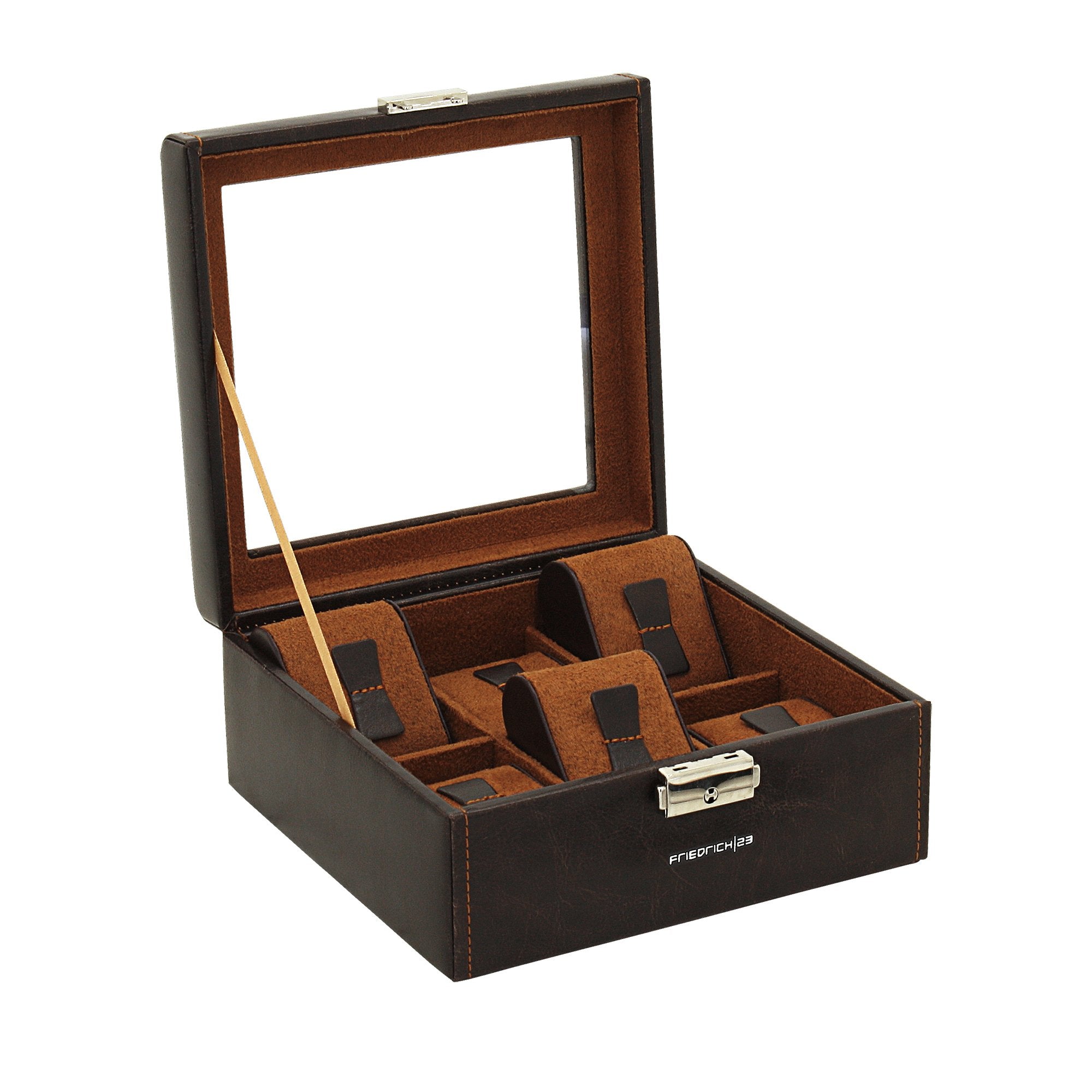 Coffret 6 montres couvercle en verre