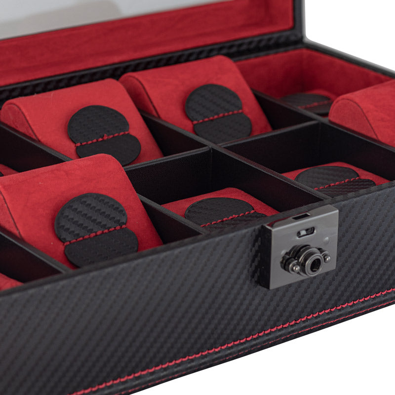Boite 10 montres en Carbone