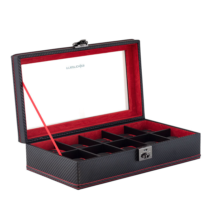 Boite 10 montres en Carbone
