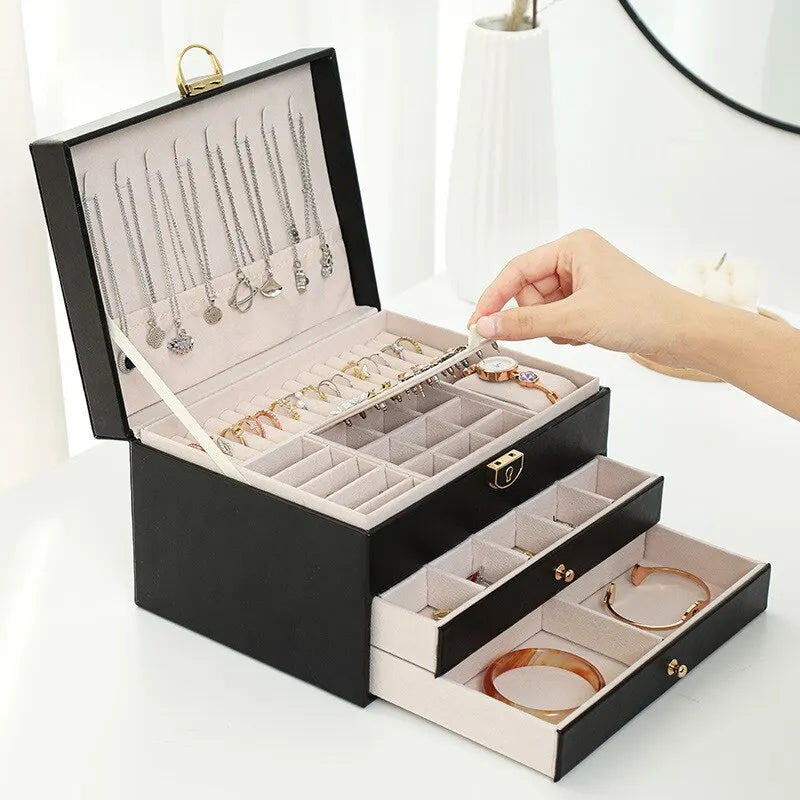 Coffret écrin Pour 5 Montres Ou Bijoux - Noir - Neuf Avec étiquettes - Vendeur Français