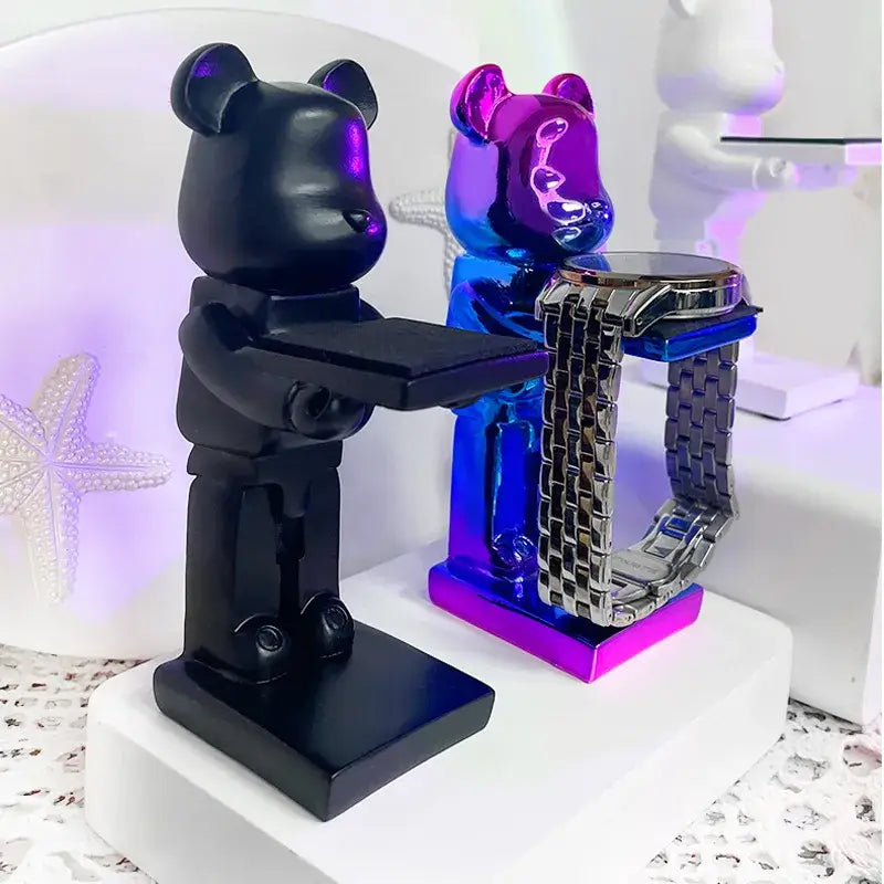 Présentoir à Montre En Résine - Figurine Support Pour Montre - Multicolore - NEUF