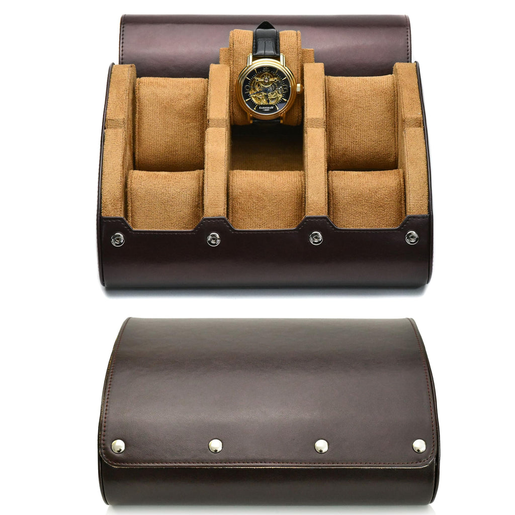 Étui Rouleau Luxe Pour Montres - Cuir PU, Intérieur Velours, Cadeau Noël Idéal Pour Homme